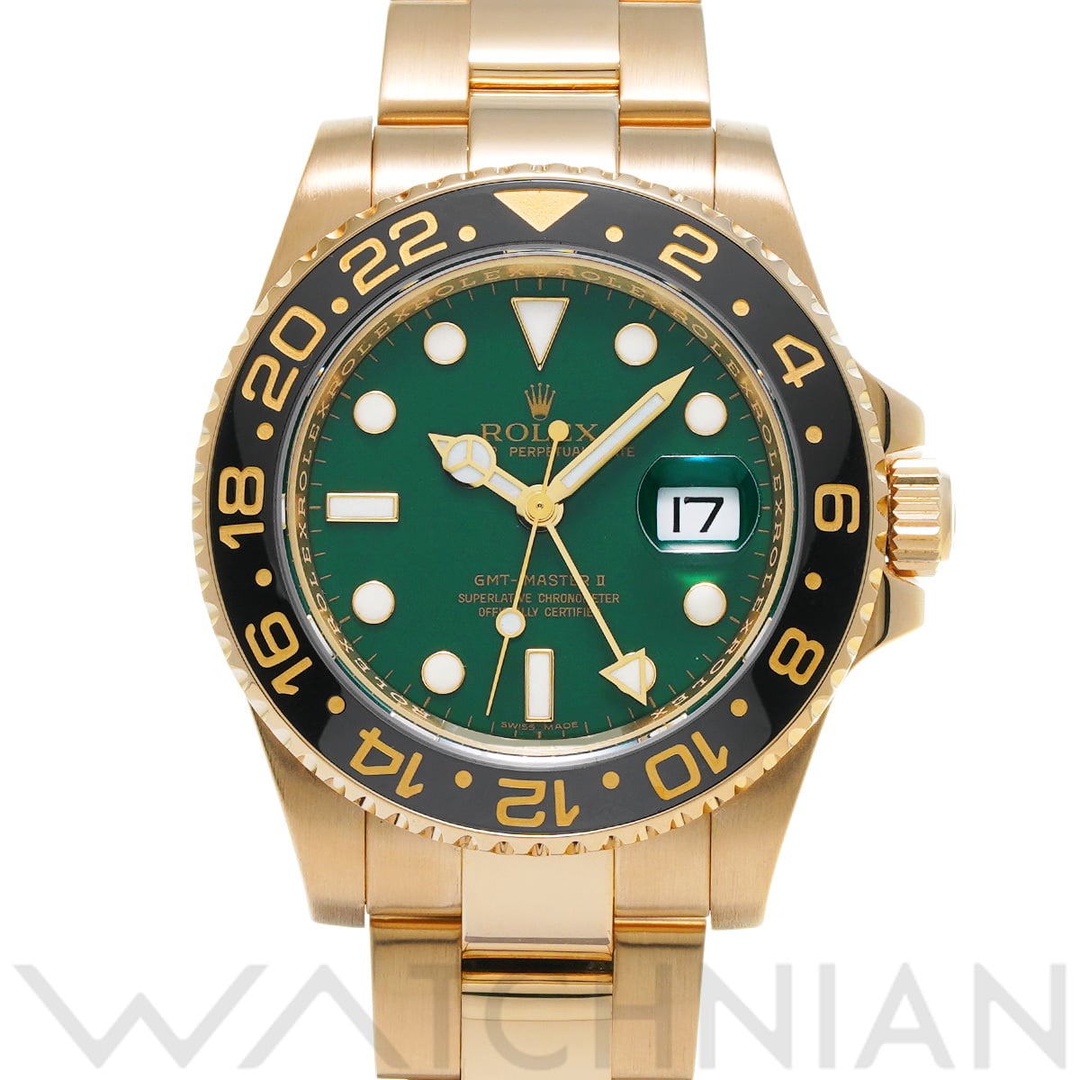ロレックス GMTマスターII 116718LN グリーン メンズ 時計 【中古】【wristwatch】