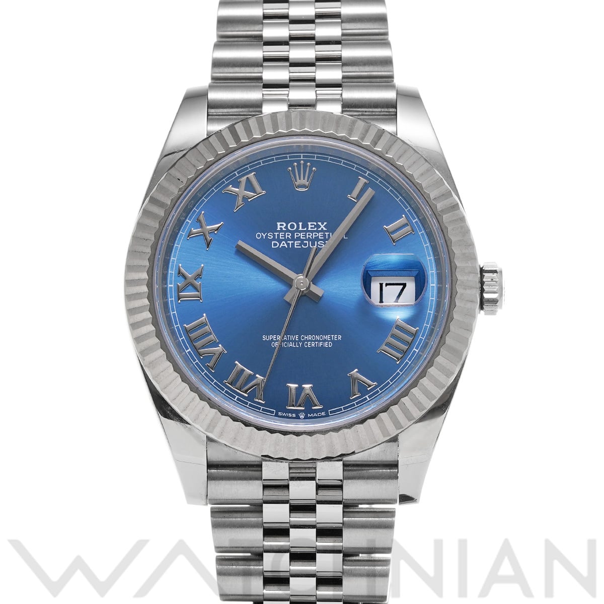 ロレックス デイトジャスト 41 126334 アズーロブルー メンズ 時計 【中古】【wristwatch】