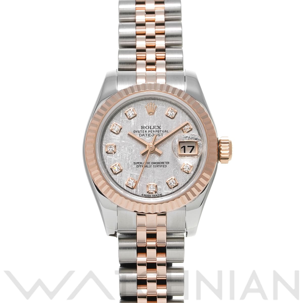 ロレックス デイトジャスト 26 179171G メテオライト/ダイヤモンド レディース 時計 【中古】【wristwatch】
