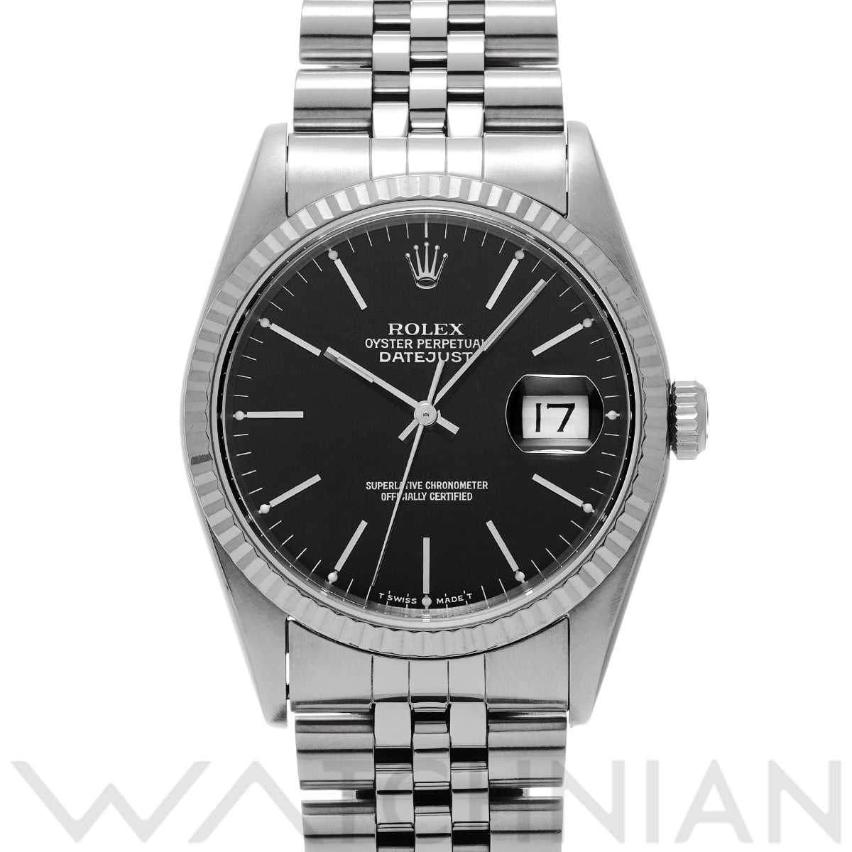 ロレックス デイトジャスト 16234 ブラック メンズ 時計 【中古】【wristwatch】