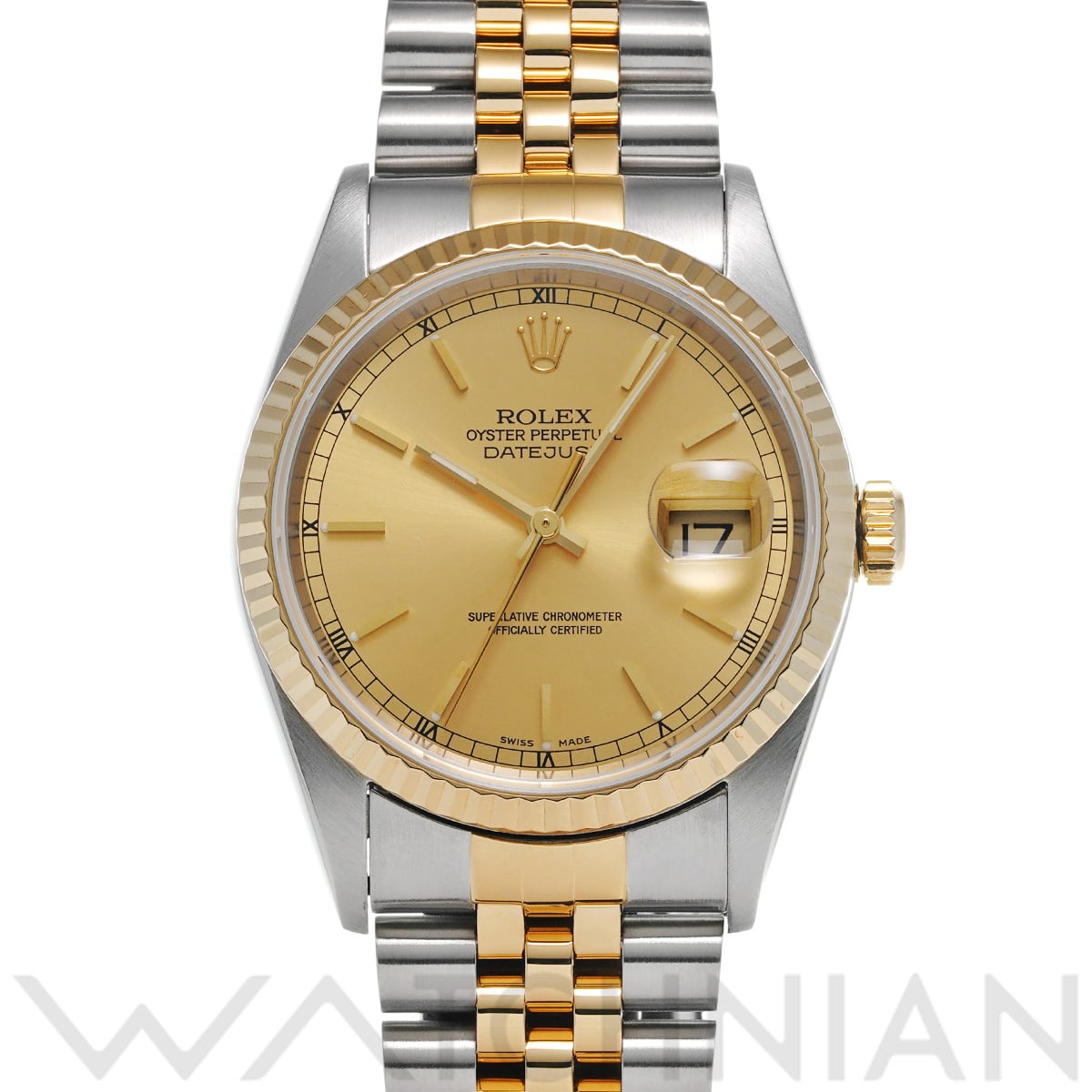 ロレックス デイトジャスト 16233 シャンパン メンズ 時計 【中古】【wristwatch】