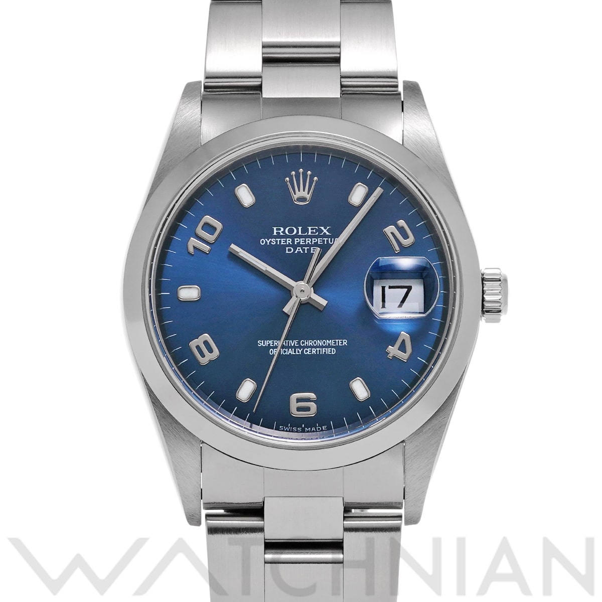 ロレックス オイスターパーペチュアル デイト 15200 ブルー メンズ 時計 【中古】【wristwatch】