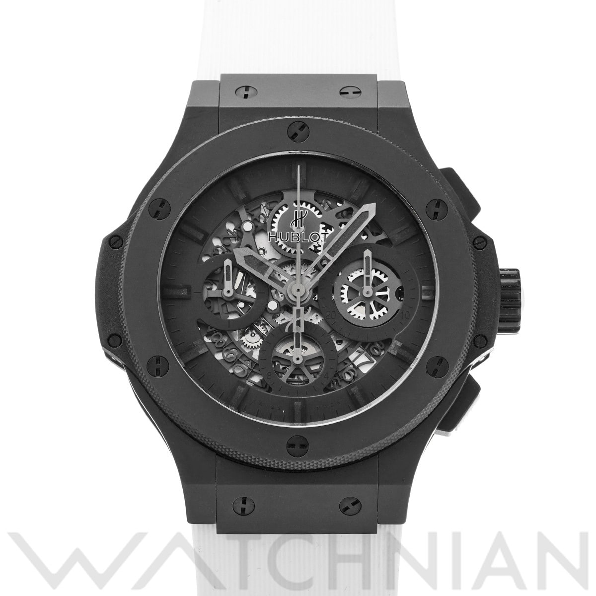 ウブロ ビッグバン アエロバン オールブラック ホワイト 311.CI.1110.RW.JPN ブラックスケルトン メンズ 時計 【中古】【wristwatch】