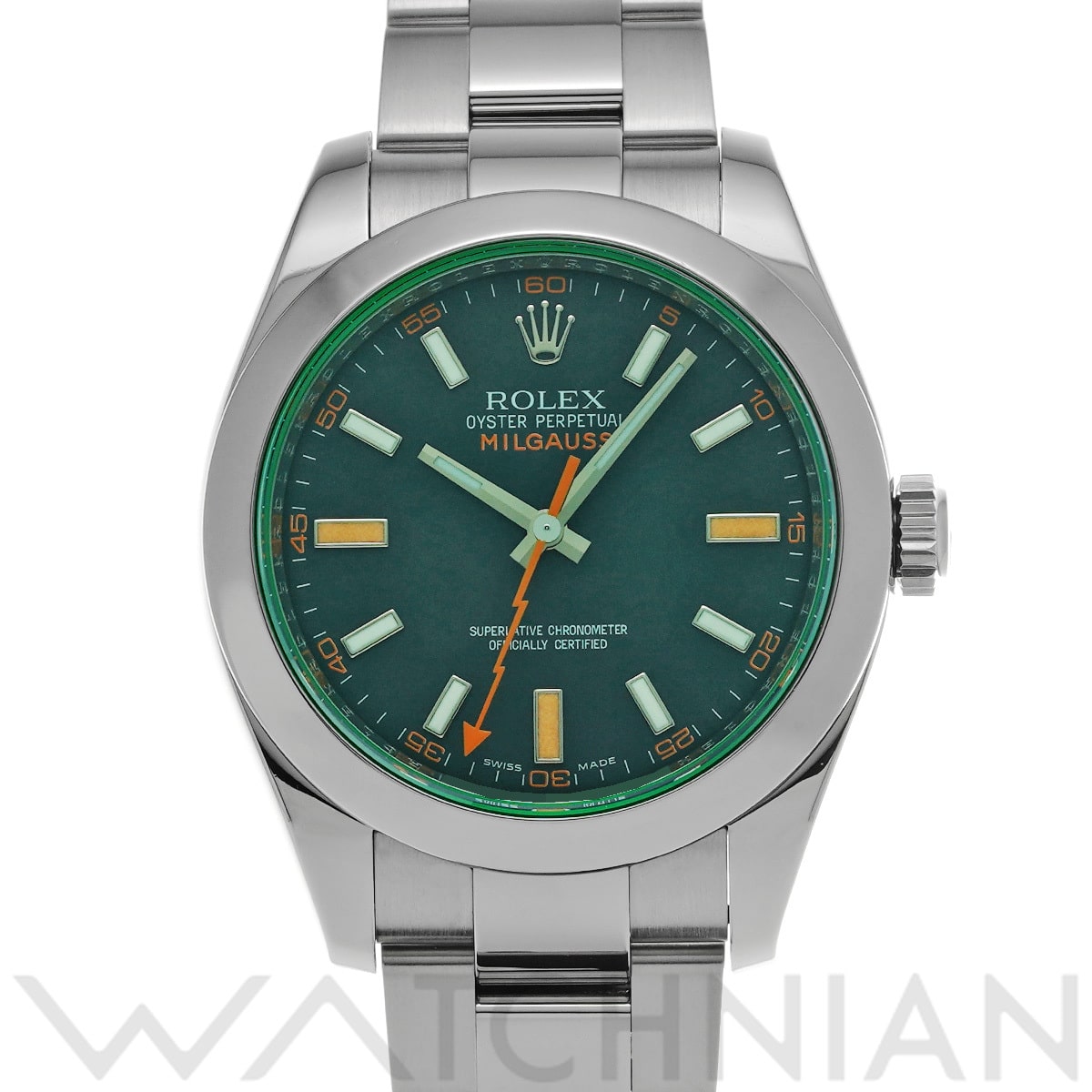 ロレックス ミルガウス 116400GV インテンスブラック メンズ 時計 【中古】【wristwatch】