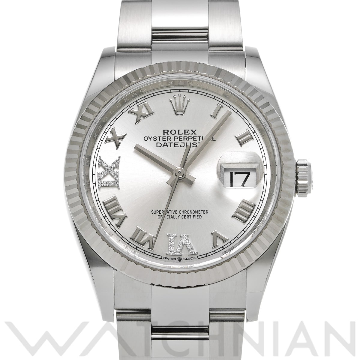 ロレックス デイトジャスト 36 126234 シルバー/ダイヤモンド メンズ 時計 【中古】【wristwatch】