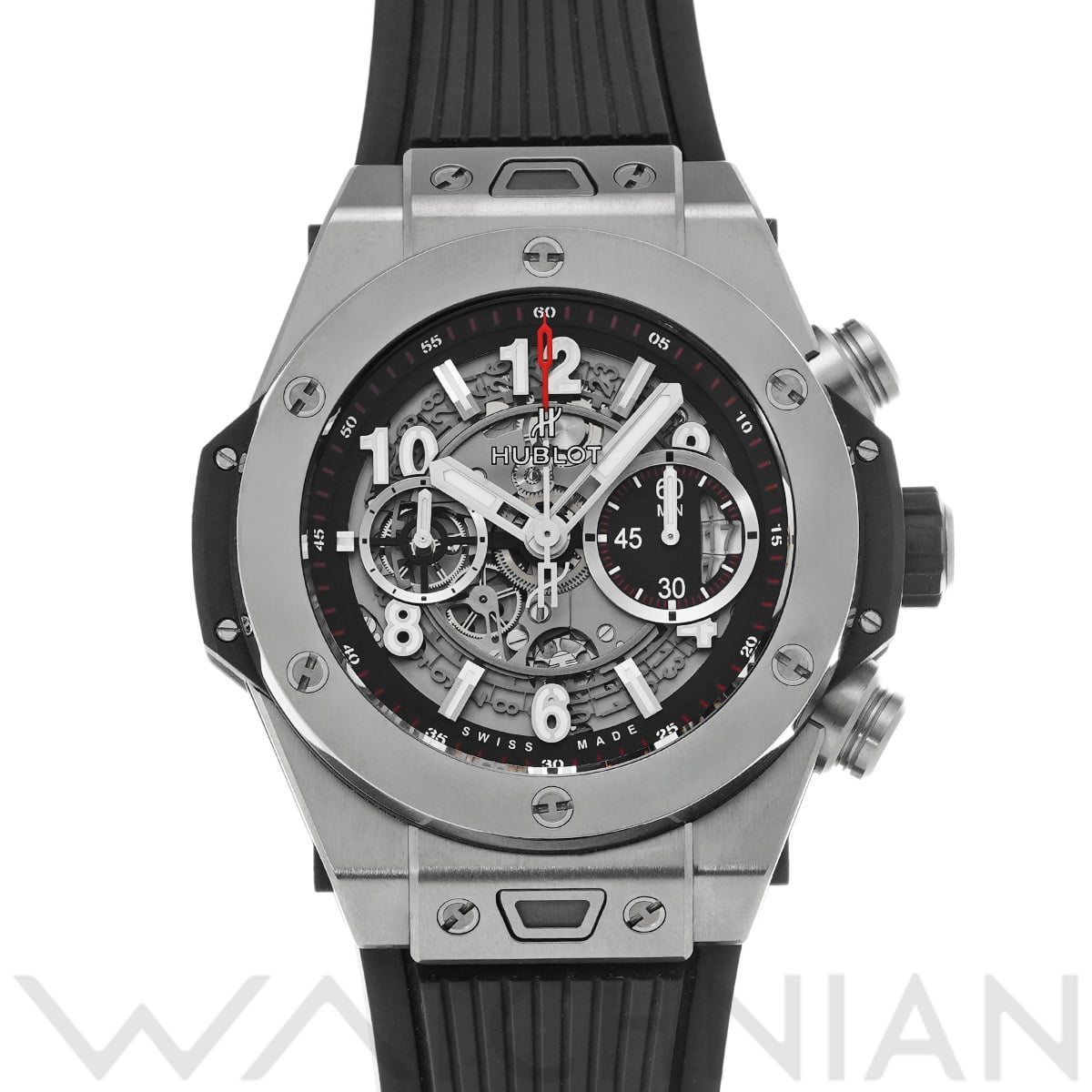 ウブロ ビッグバン ウニコ チタニウム 411.NX.1170.RX マットブラックスケルトン メンズ 時計 【中古】【wristwatch】