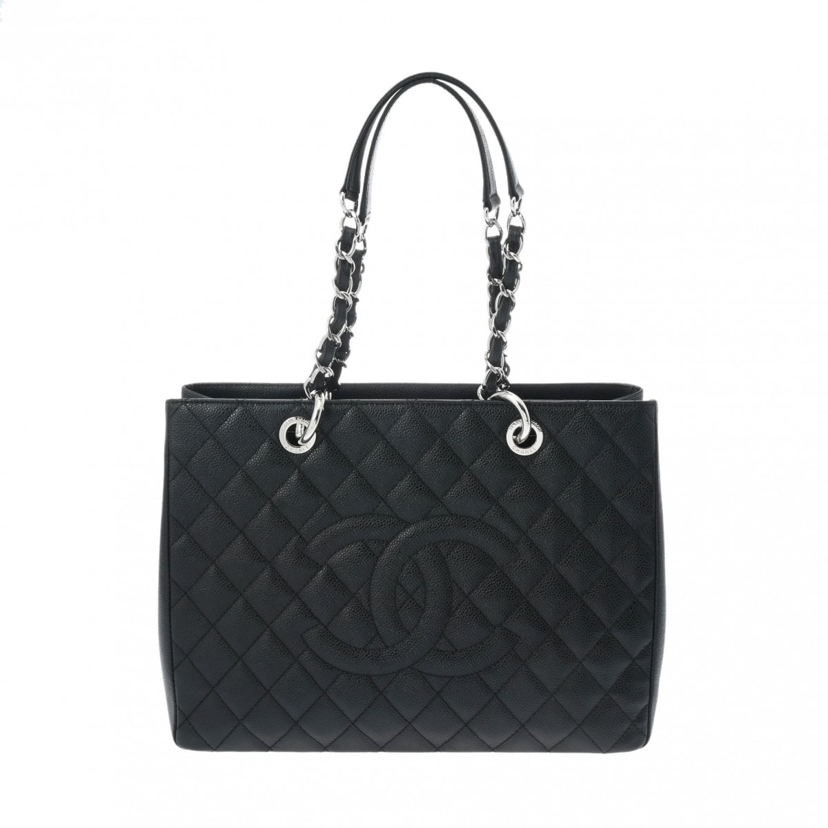 シャネル マトラッセ GST 黒/シルバー金具 A50995 キャビアスキン レディース バッグ 【中古】【bag】