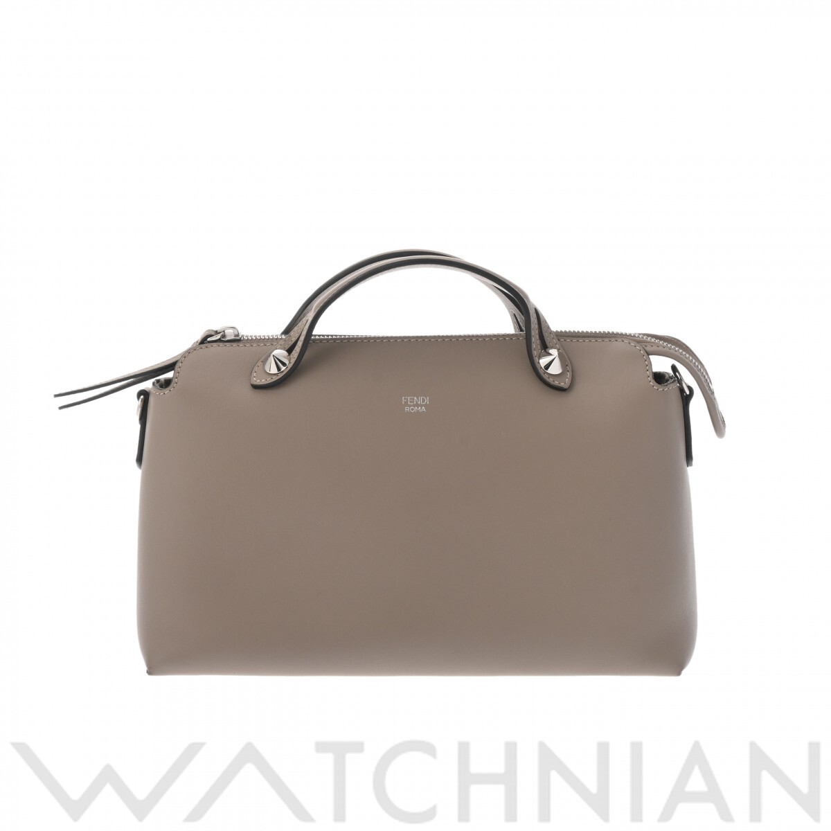 フェンディ バイザウェイ ミディアム ベージュ/シルバー金具 8BL146-1D5 レザー レディース バッグ 【中古】【bag】