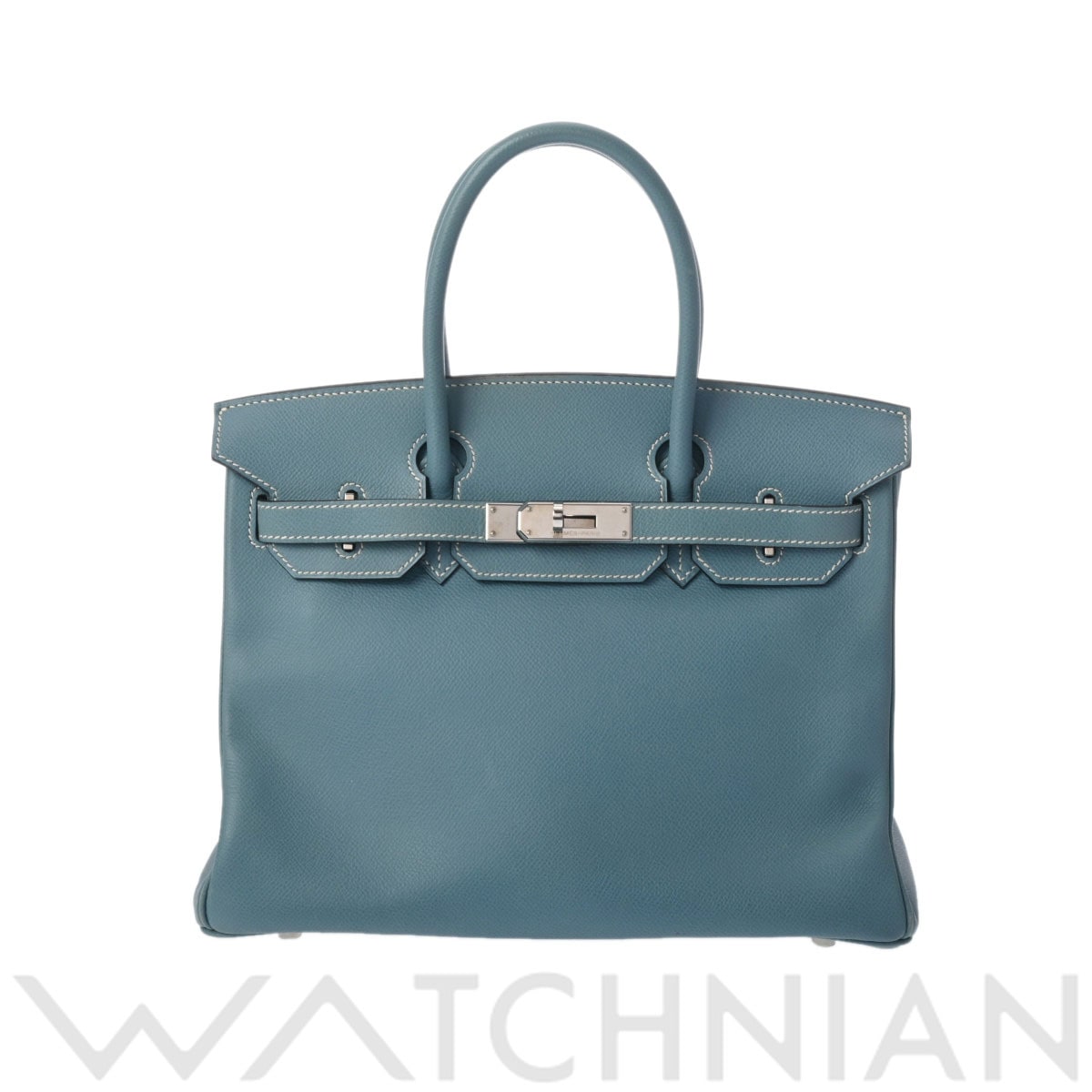 エルメス バーキン 30 ブルージーン/パラジウム金具 ヴォーエプソン レディース バッグ 【中古】【bag】