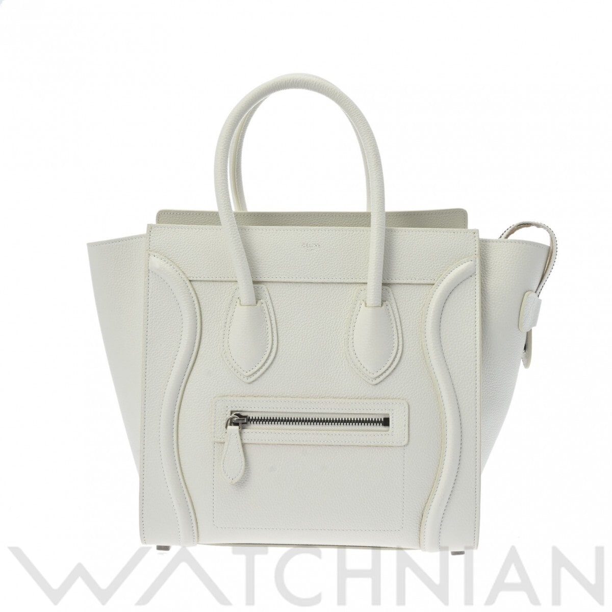 セリーヌ ラゲージ マイクロ ホワイト 189793DRU 01BC ドラムドカーフ レディース バッグ 【中古】【bag】
