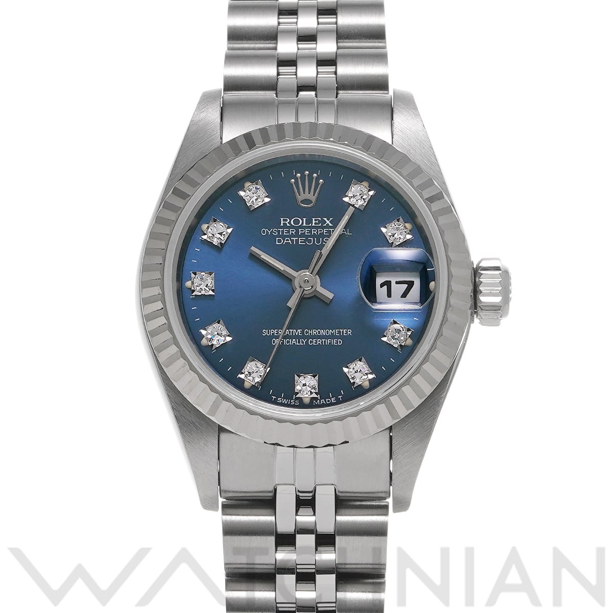 ロレックス デイトジャスト 26 69174G ブルー/ダイヤモンド レディース 時計 【中古】【wristwatch】