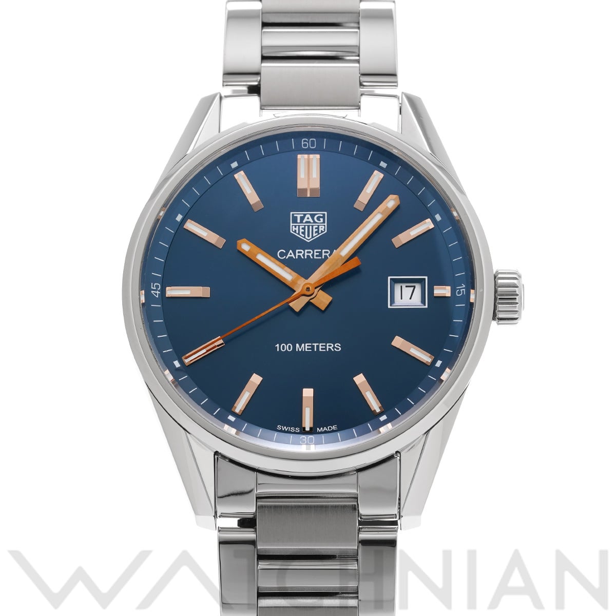 タグ ホイヤー カレラ クォーツ WAR1112.BA0601 ブルー メンズ 時計 【中古】【wristwatch】