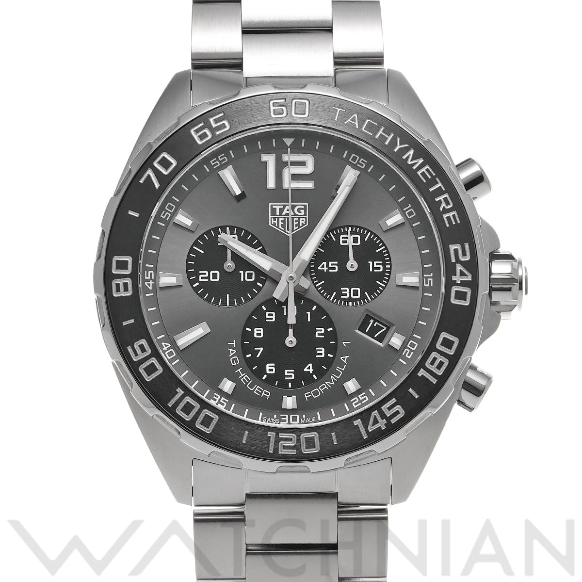 タグ ホイヤー フォーミュラ1 クォーツ クロノグラフ CAZ1011.BA0842 グレー/ブラック メンズ 時計 【中古】【wristwatch】