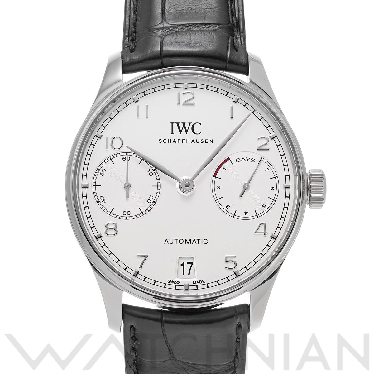 IWC ポルトギーゼ オートマティック 7デイズ IW500712 シルバー メンズ 時計 【中古】【wristwatch】