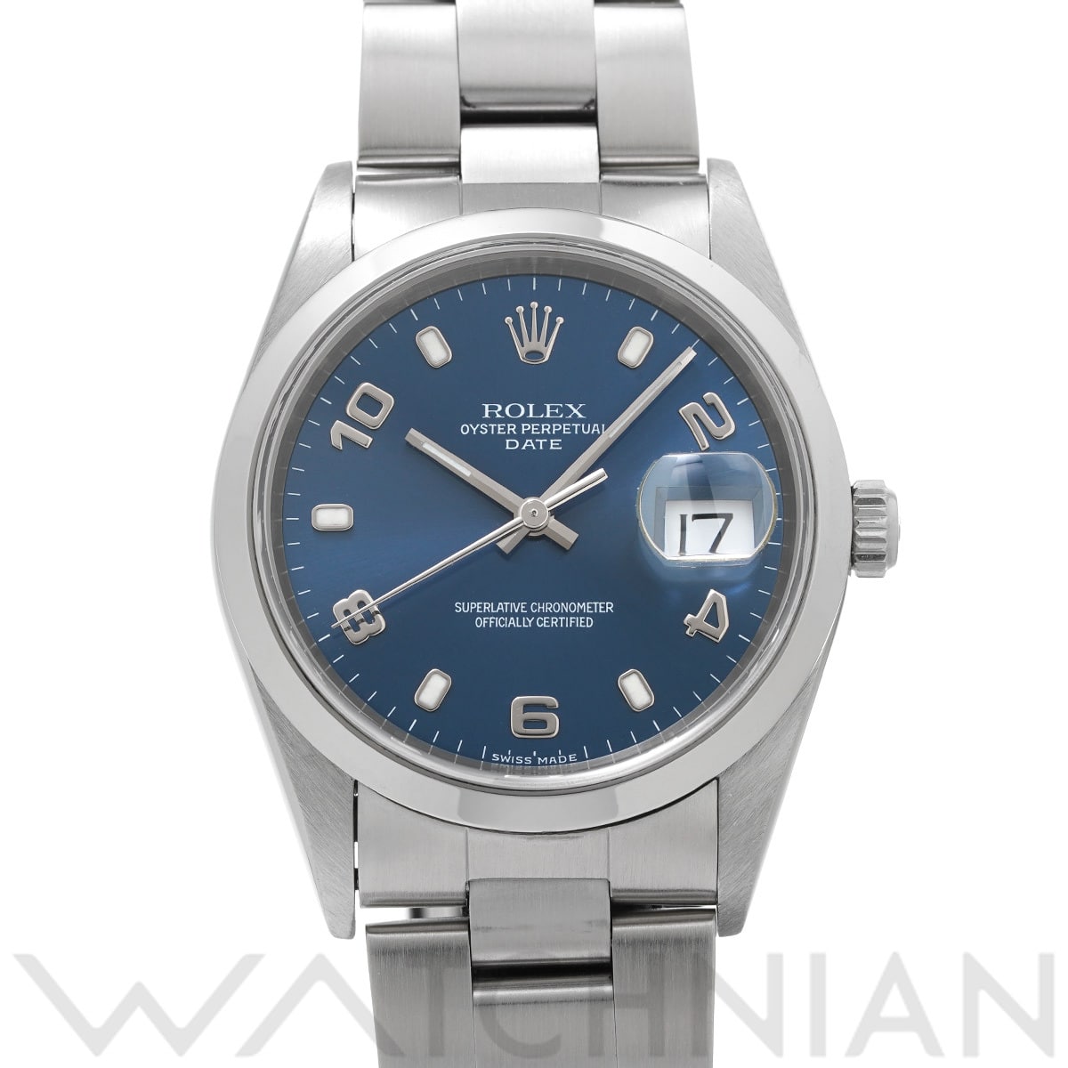 ロレックス オイスターパーペチュアル デイト 15200 ブルー メンズ 時計 【中古】【wristwatch】