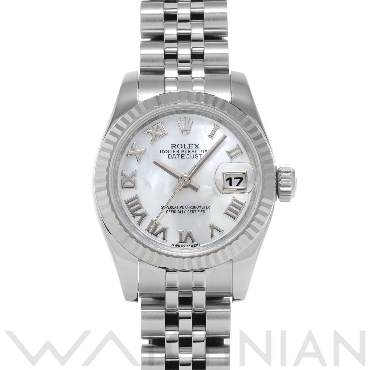 ロレックス デイトジャスト 179174NR ホワイトシェル レディース 時計 【中古】【wristwatch】