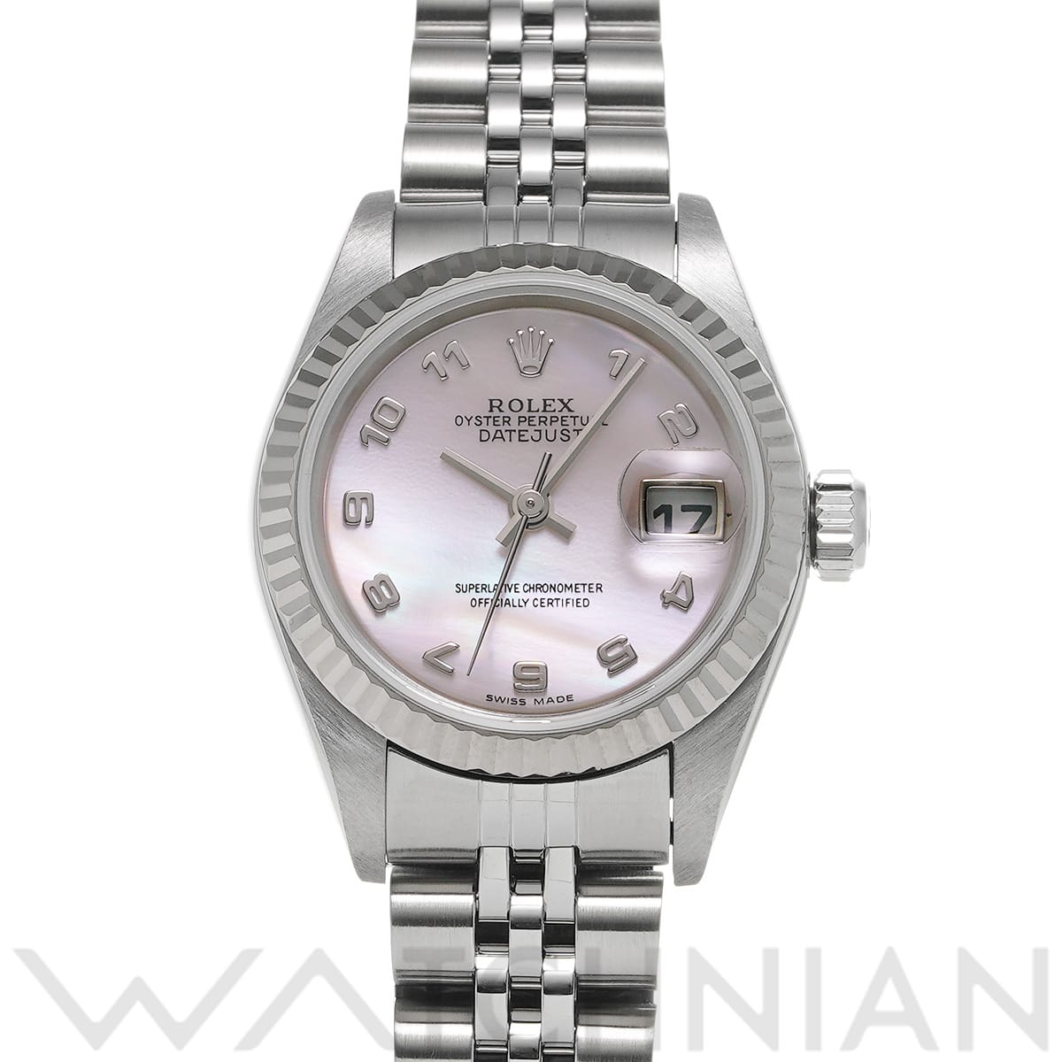 ロレックス デイトジャスト 79174NA ピンクシェル レディース 時計 【中古】【wristwatch】