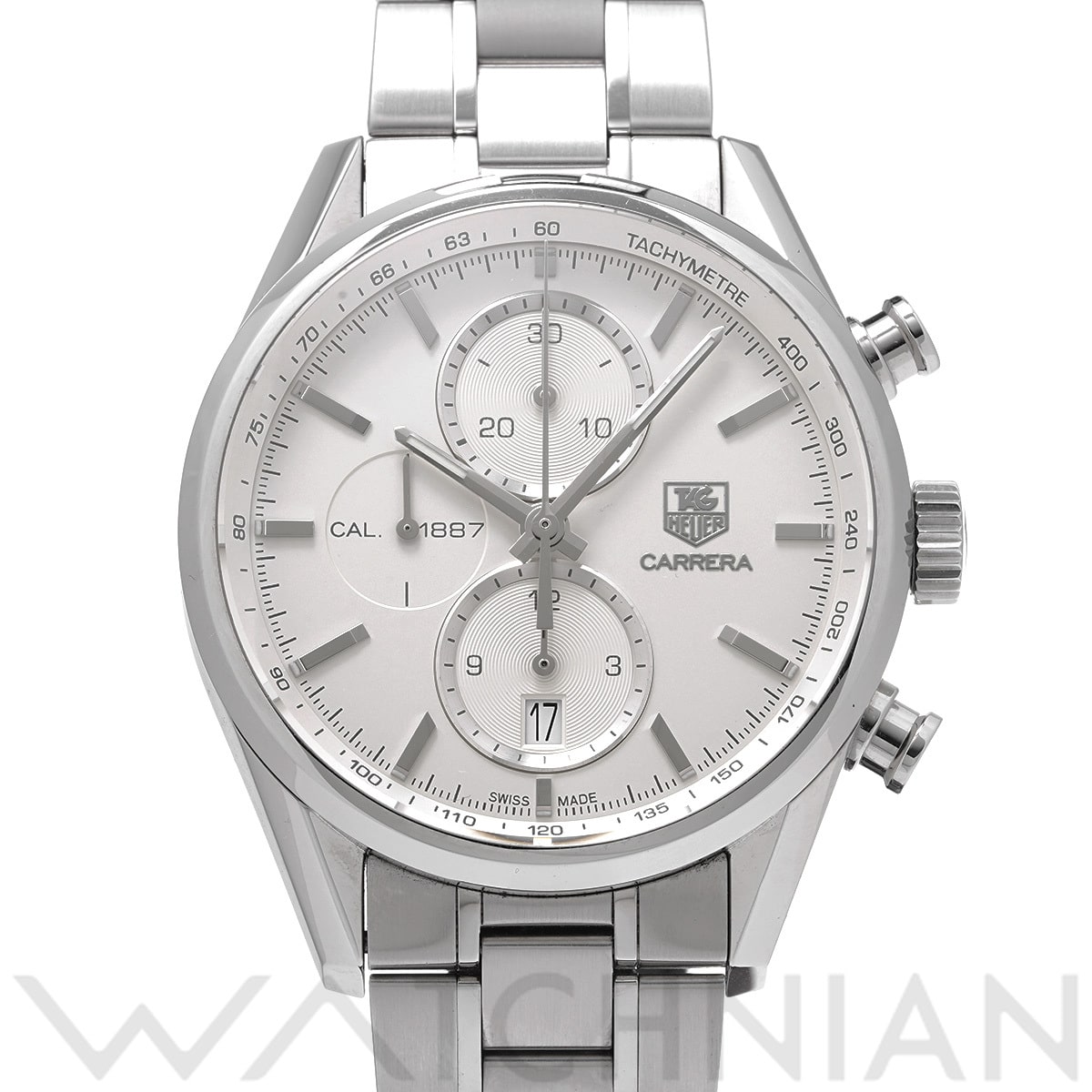 タグ ホイヤー カレラ キャリバー1887 クロノグラフ CAR2111.BA0724 シルバー メンズ 時計 【中古】【wristwatch】