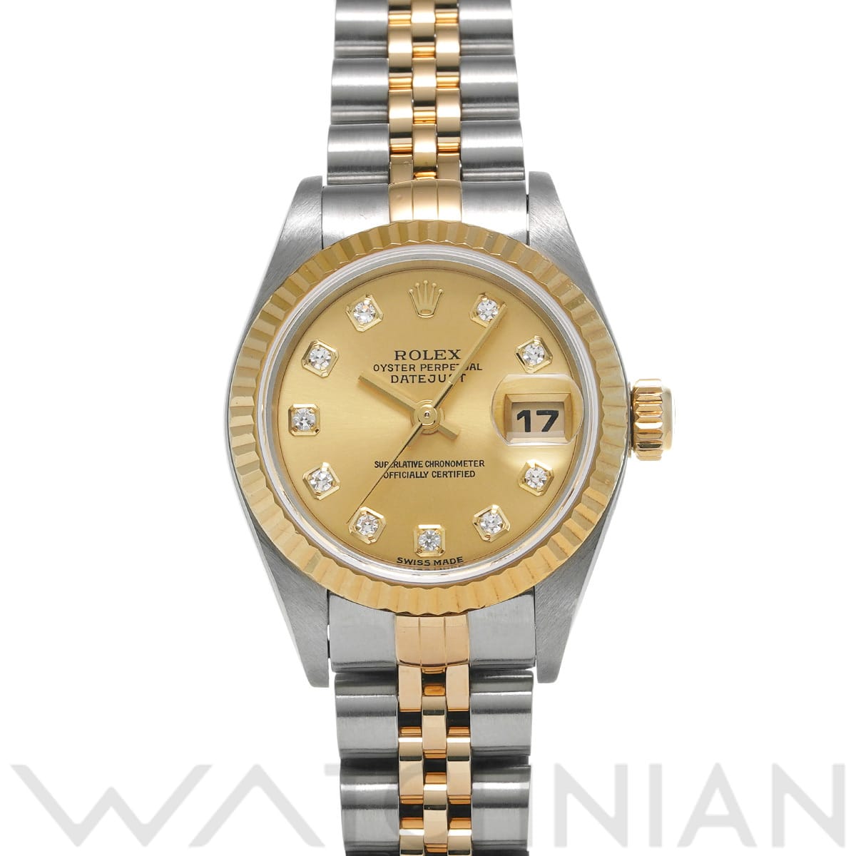 ロレックス デイトジャスト 79173G シャンパン/ダイヤモンド レディース 時計 【中古】【wristwatch】