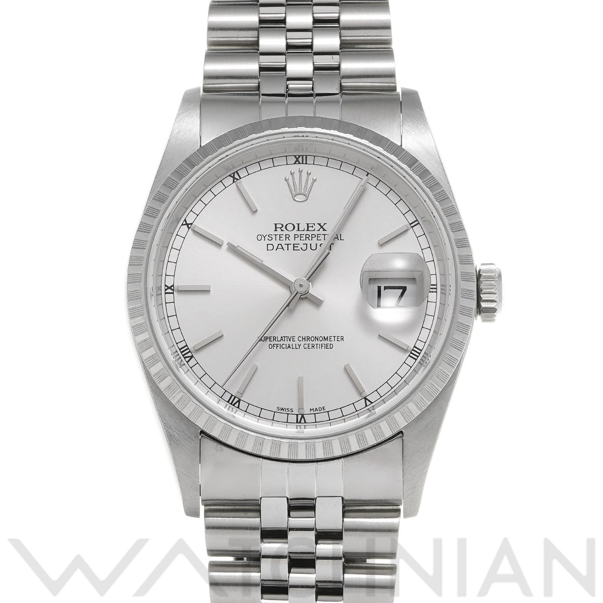 ロレックス デイトジャスト 16220 シルバー メンズ 時計 【中古】【wristwatch】