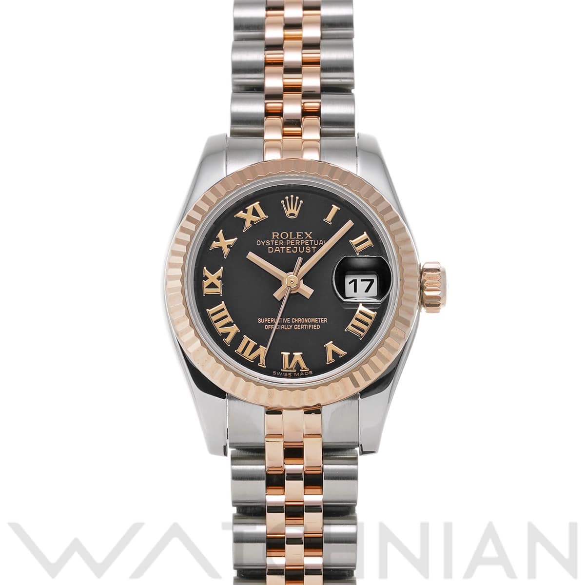 ロレックス レディ デイトジャスト 26 179171 ブラック レディース 時計 【中古】【wristwatch】