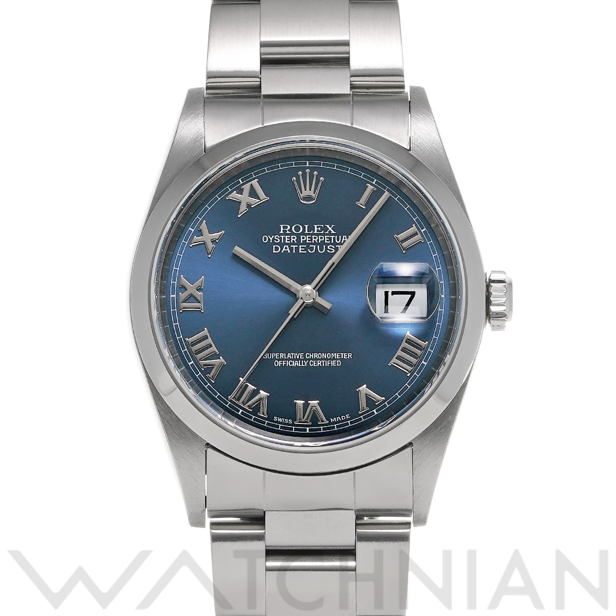 ロレックス デイトジャスト 16200 ブルー メンズ 時計 【中古】【wristwatch】