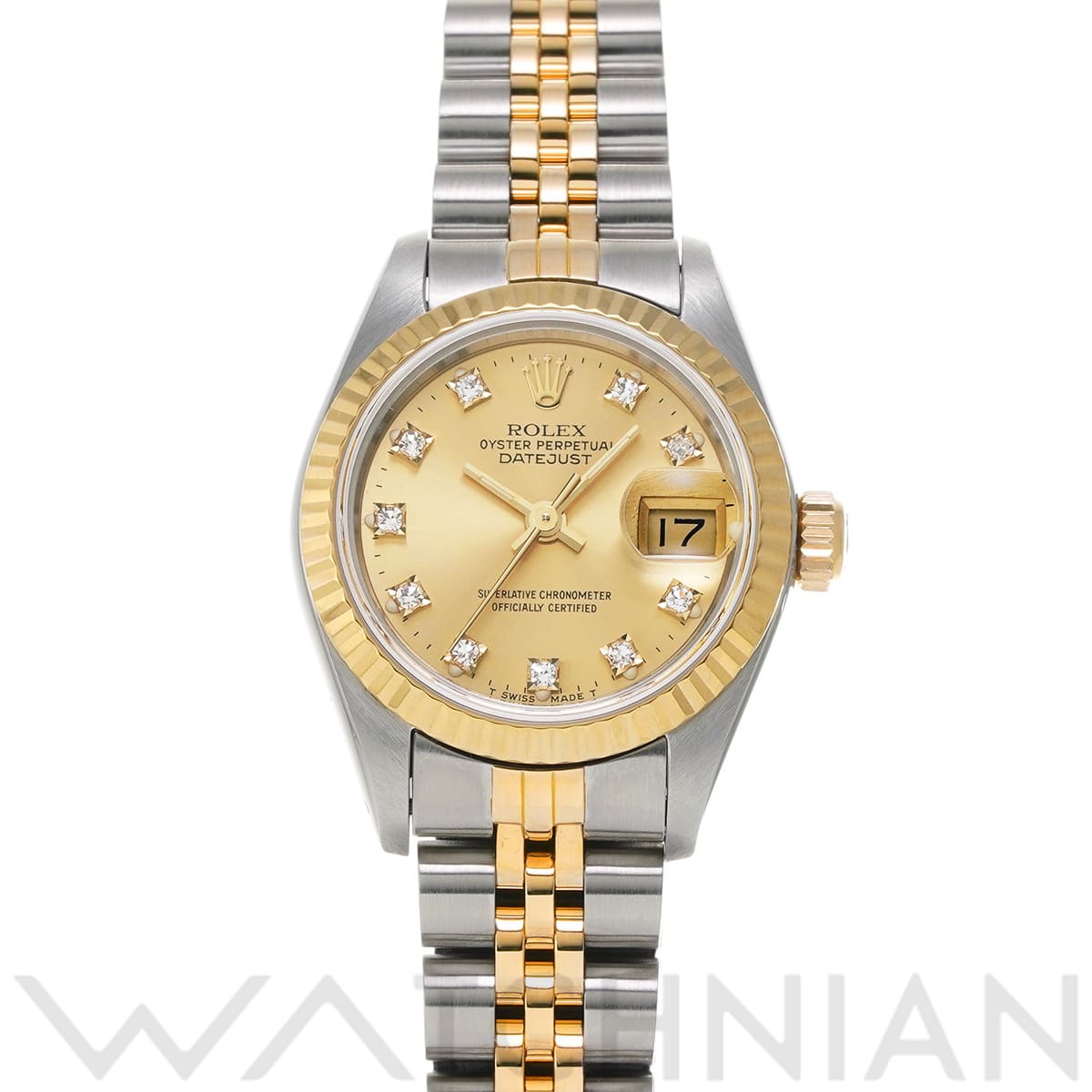 ロレックス デイトジャスト 69173G シャンパン/ダイヤモンド レディース 時計 【中古】【wristwatch】