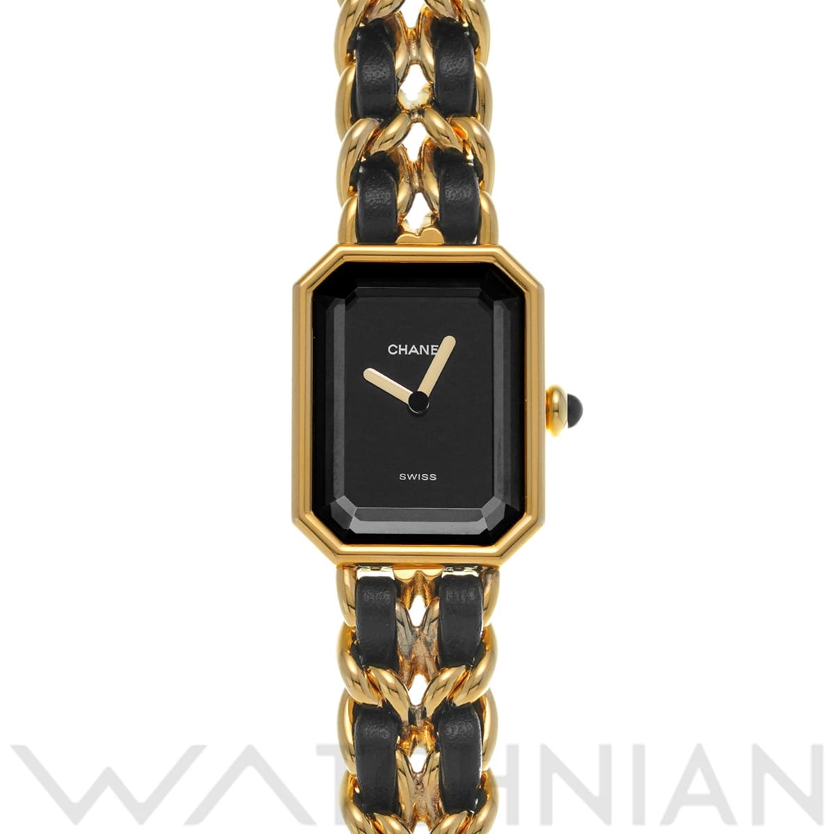 シャネル プルミエール L H0001 ブラック レディース 時計 【中古】【wristwatch】