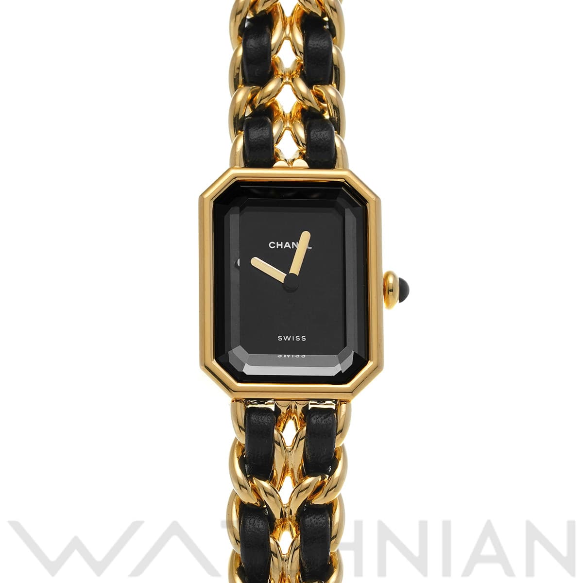 シャネル プルミエール M H0001 ブラック レディース 時計 【中古】【wristwatch】