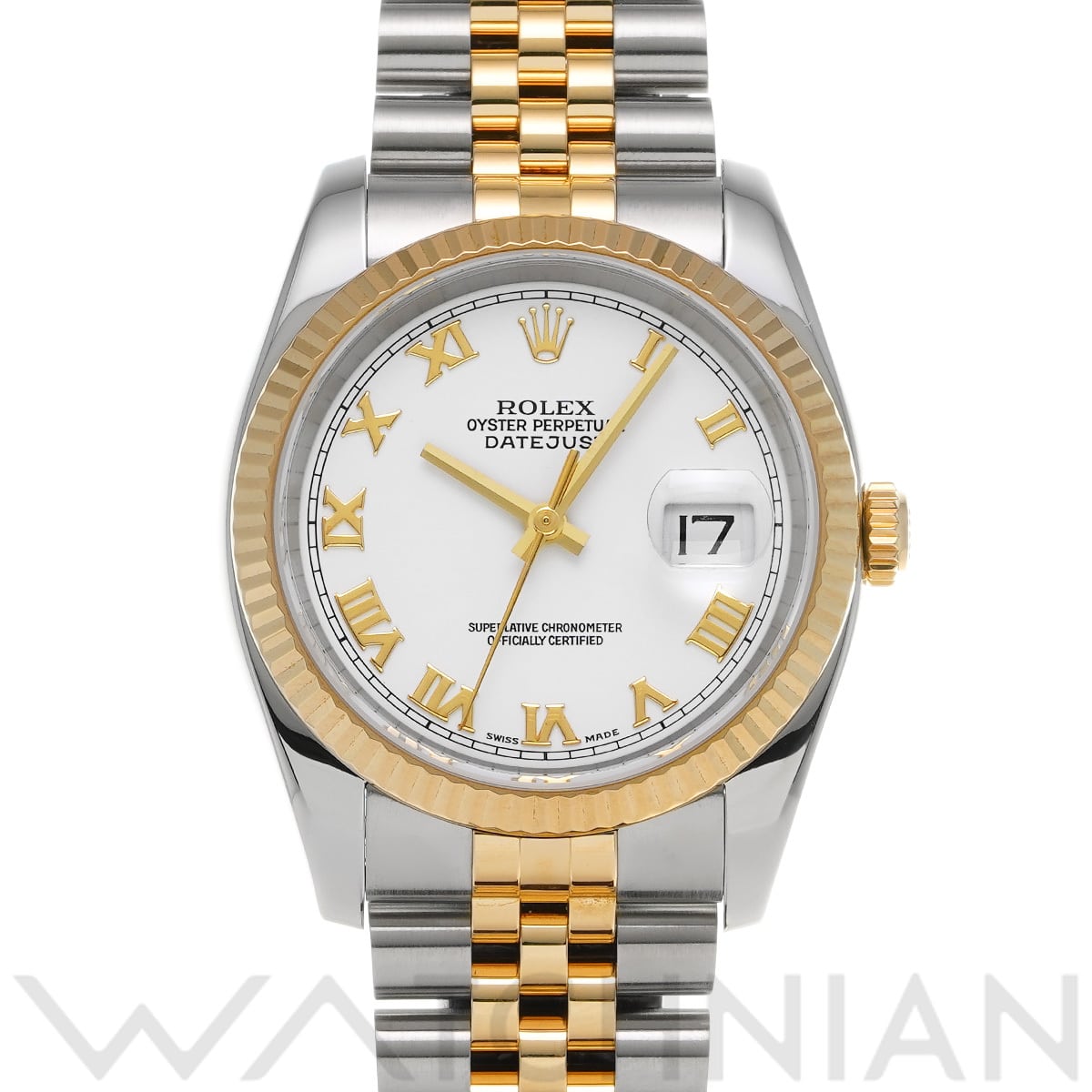 ロレックス デイトジャスト 36 116233 ホワイト メンズ 時計 【中古】【wristwatch】