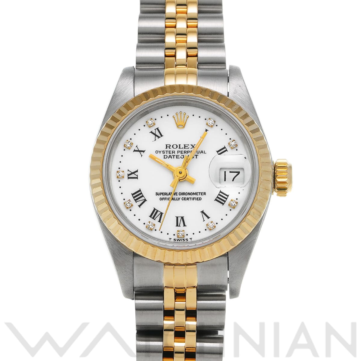 ロレックス デイトジャスト 69173G ホワイト/ダイヤモンド レディース 時計 【中古】【wristwatch】