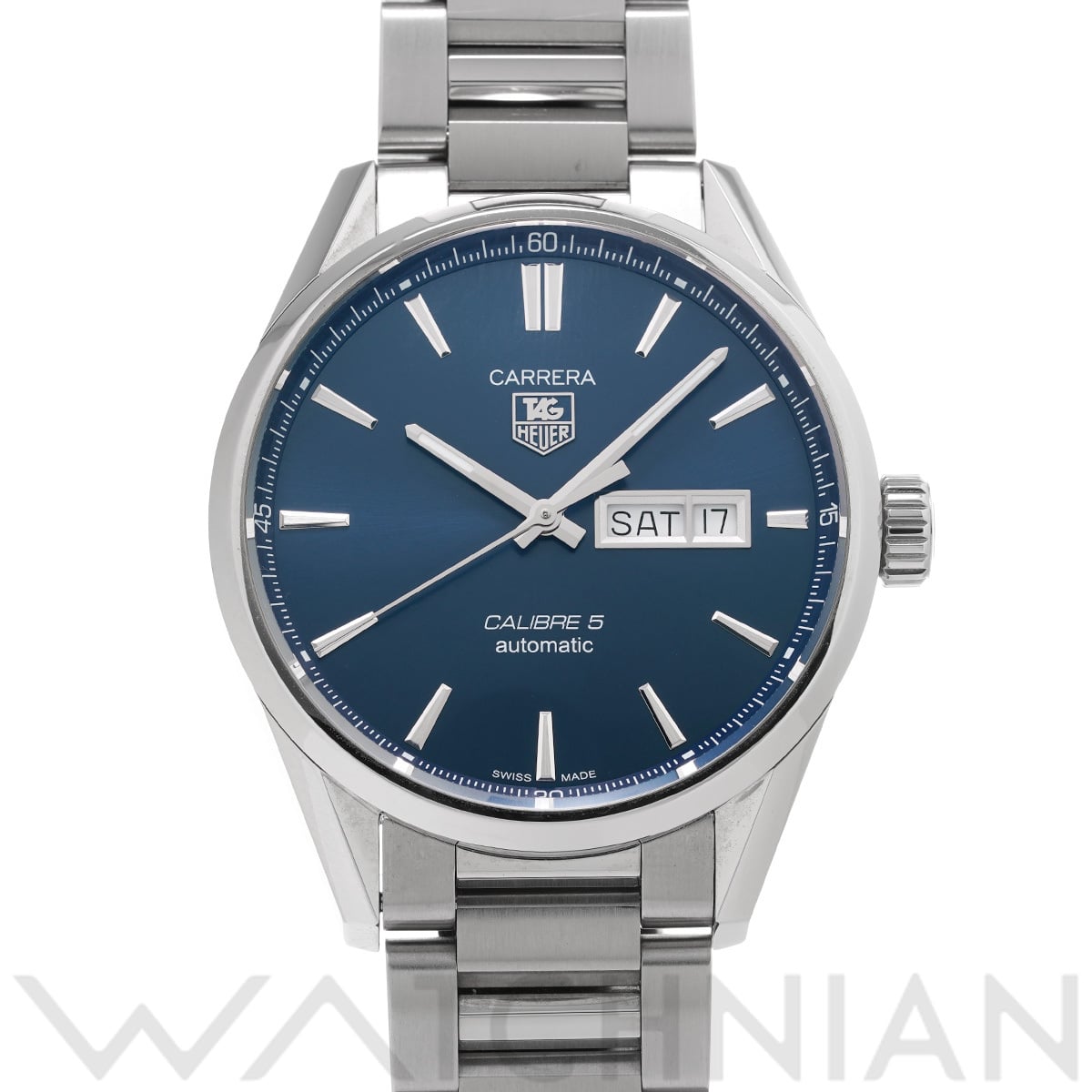 タグ ホイヤー カレラ キャリバー5 デイデイト WAR201E.BA0723 ブルー メンズ 時計 【中古】【wristwatch】