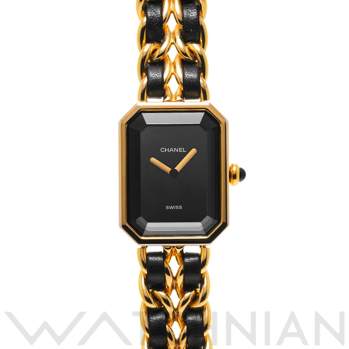 シャネル プルミエール L H0001 ブラック レディース 時計 【中古】【wristwatch】