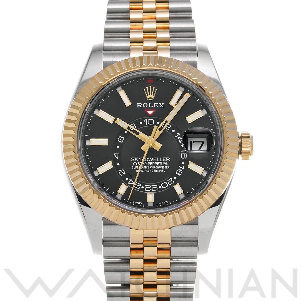 ロレックス スカイドゥエラー 326933 ブライトブラック メンズ 時計 【中古】【wristwatch】