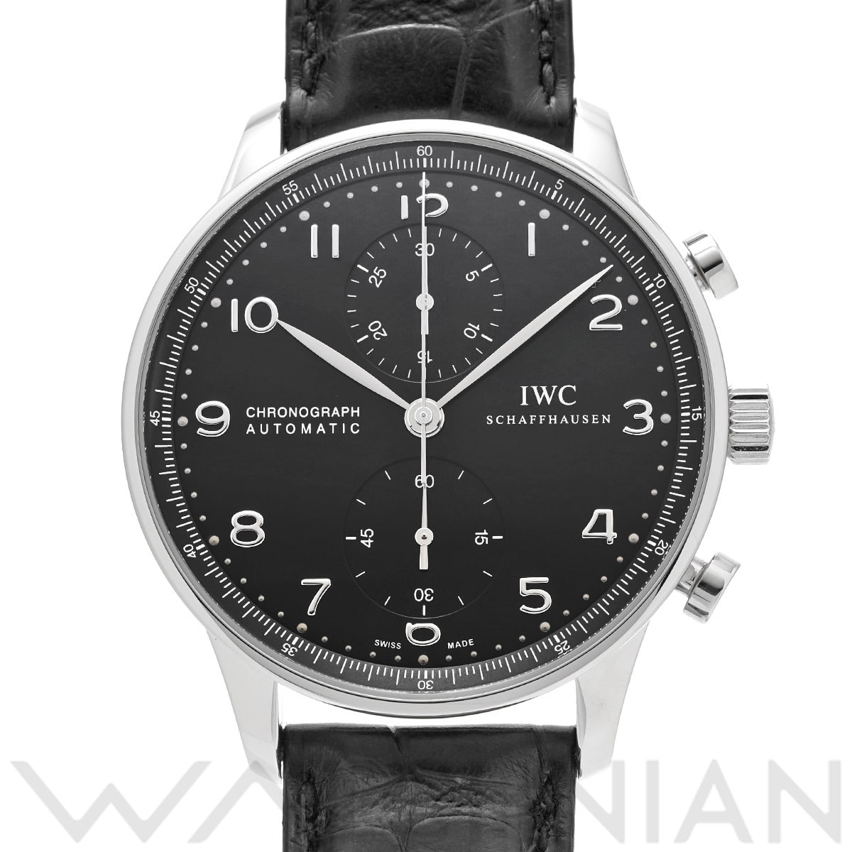 IWC ポルトギーゼ クロノグラフ IW371447 ブラック メンズ 時計 【中古】【wristwatch】