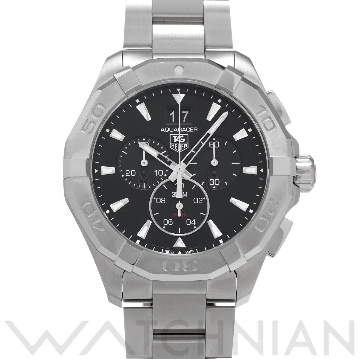 タグ ホイヤー アクアレーサー クォーツ クロノグラフ CAY1110.BA0927 ブラック メンズ 時計 【中古】【wristwatch】