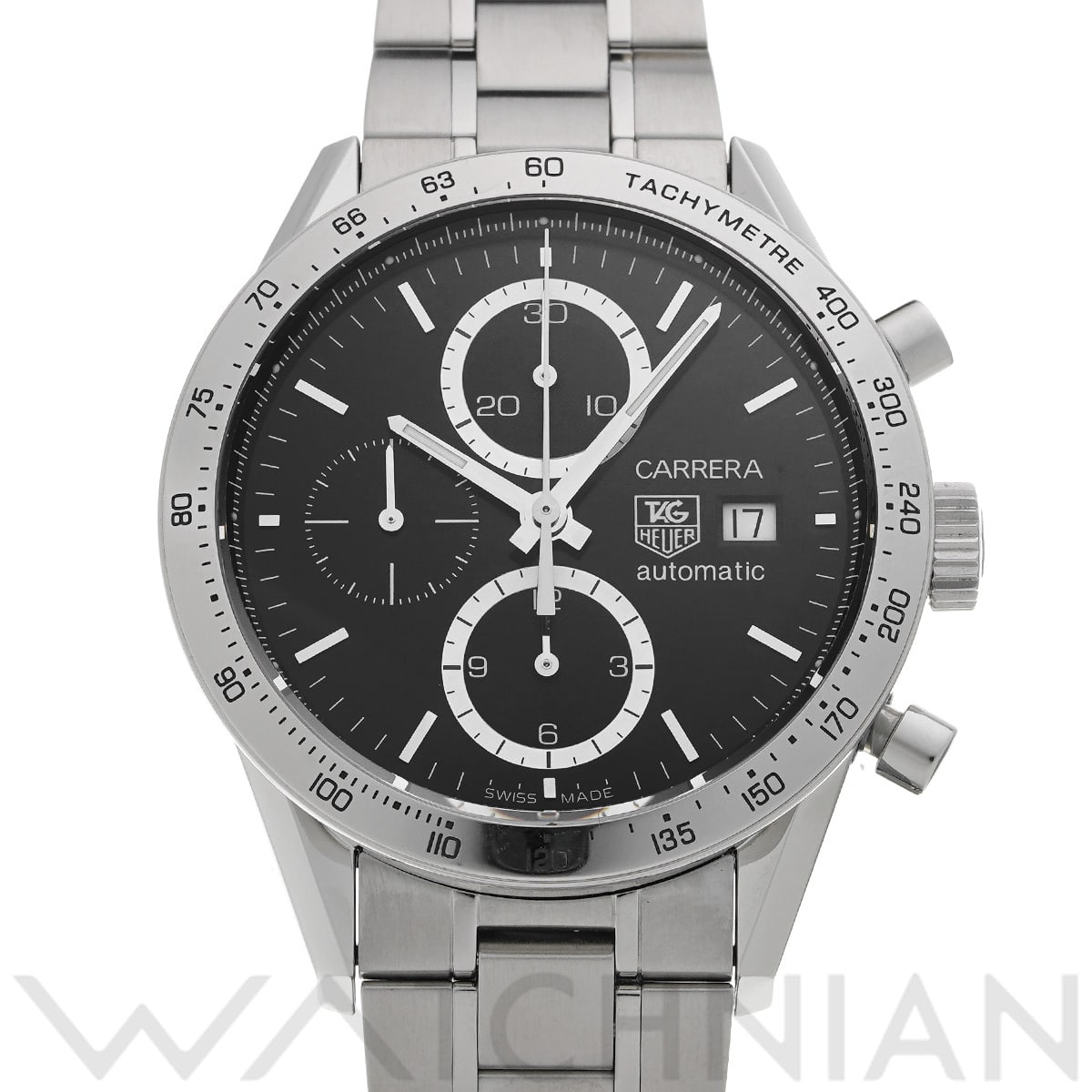 タグ ホイヤー カレラ キャリバー16 クロノグラフ CV2016.BA0786 ブラック メンズ 時計 【中古】【wristwatch】
