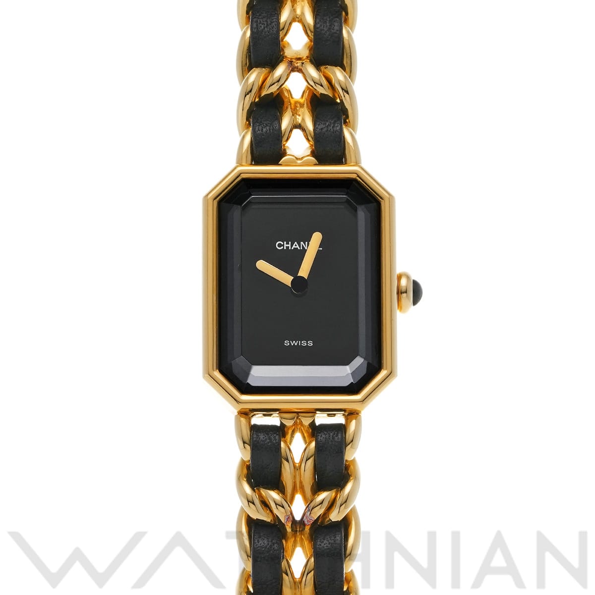 シャネル プルミエール L H0001 ブラック レディース 時計 【中古】【wristwatch】