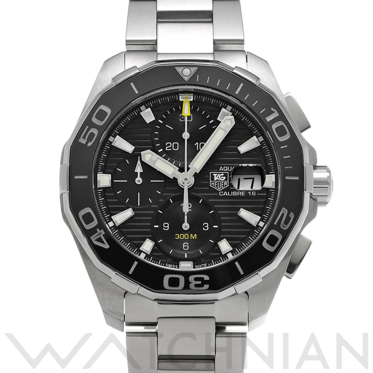 タグ ホイヤー アクアレーサー キャリバー16 クロノグラフ CAY211A.BA0927 ブラック メンズ 時計 【中古】【wristwatch】