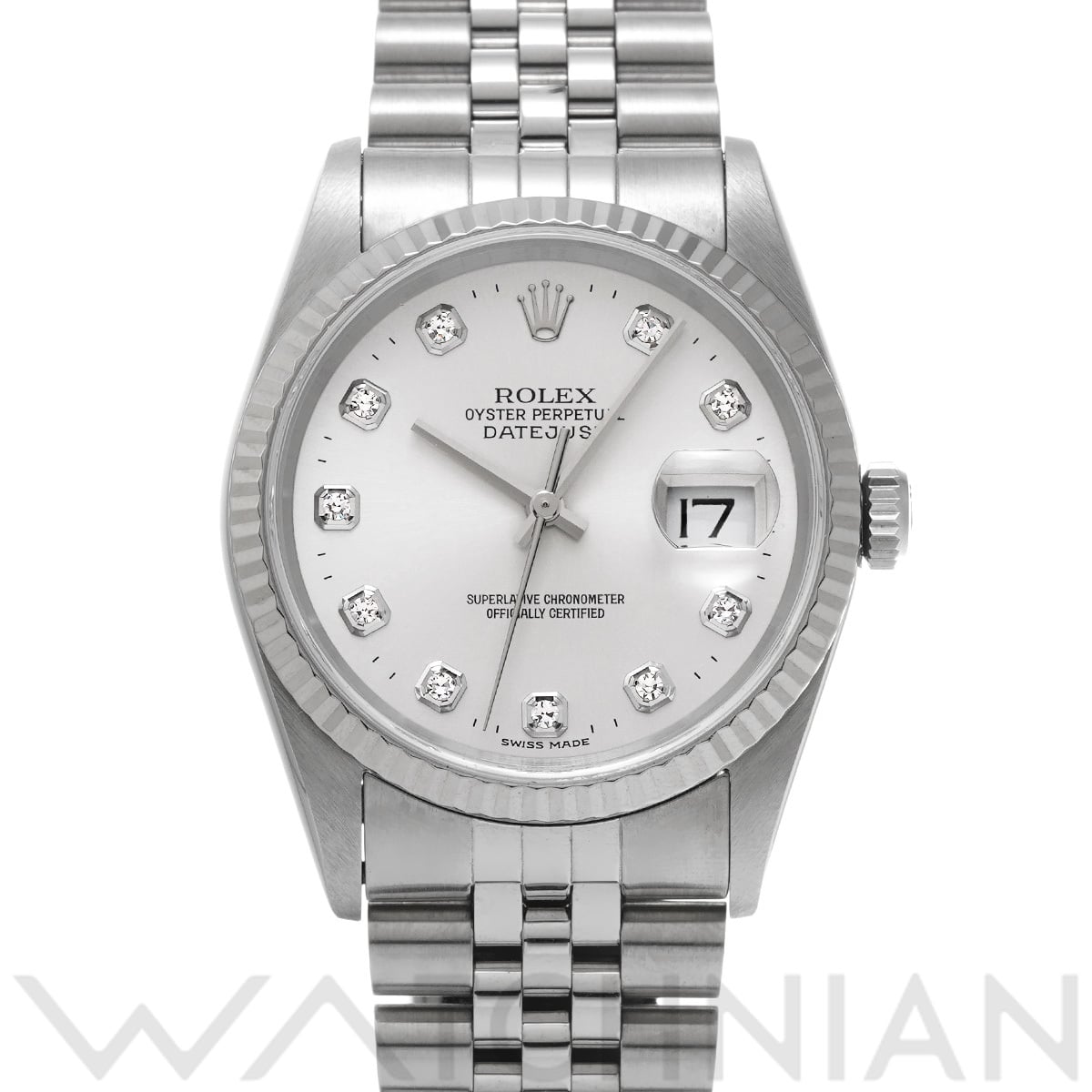 ロレックス デイトジャスト 16234G シルバー/ダイヤモンド メンズ 時計 【中古】【wristwatch】