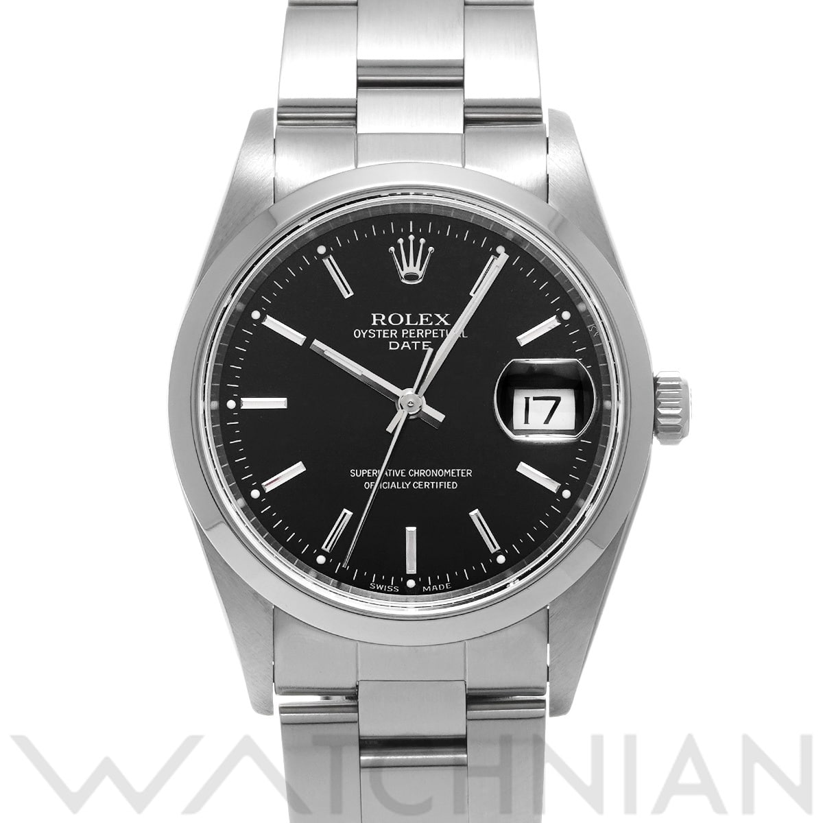 ロレックス オイスターパーペチュアル デイト 15200 ブラック メンズ 時計 【中古】【wristwatch】