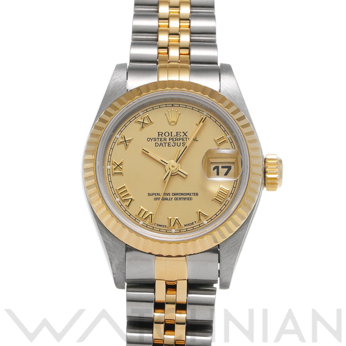 ロレックス デイトジャスト 69173 シャンパン レディース 時計 【中古】【wristwatch】