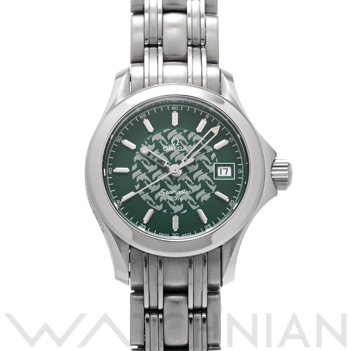 オメガ シーマスター 120 ジャック・マイヨール 1998 2586.70 グリーン レディース 時計 【中古】【wristwatch】
