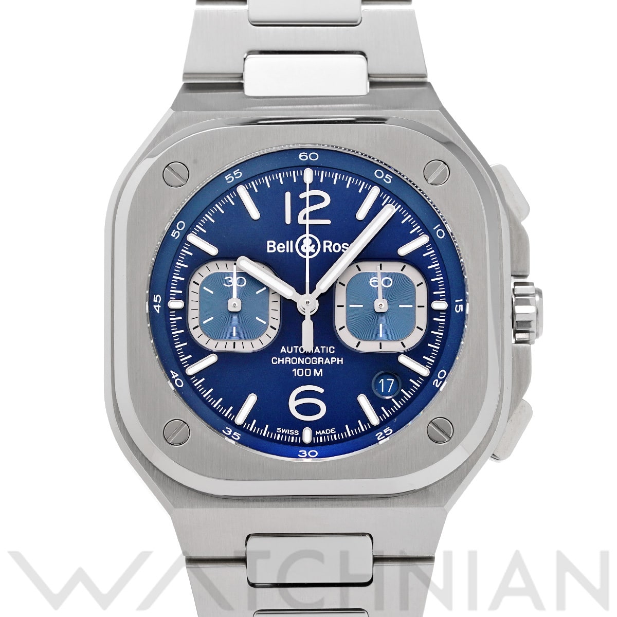 ベル＆ロス BR 05 クロノ ブルースチール BR05C-BU-ST/SST ブルー メンズ 時計 【中古】【wristwatch】