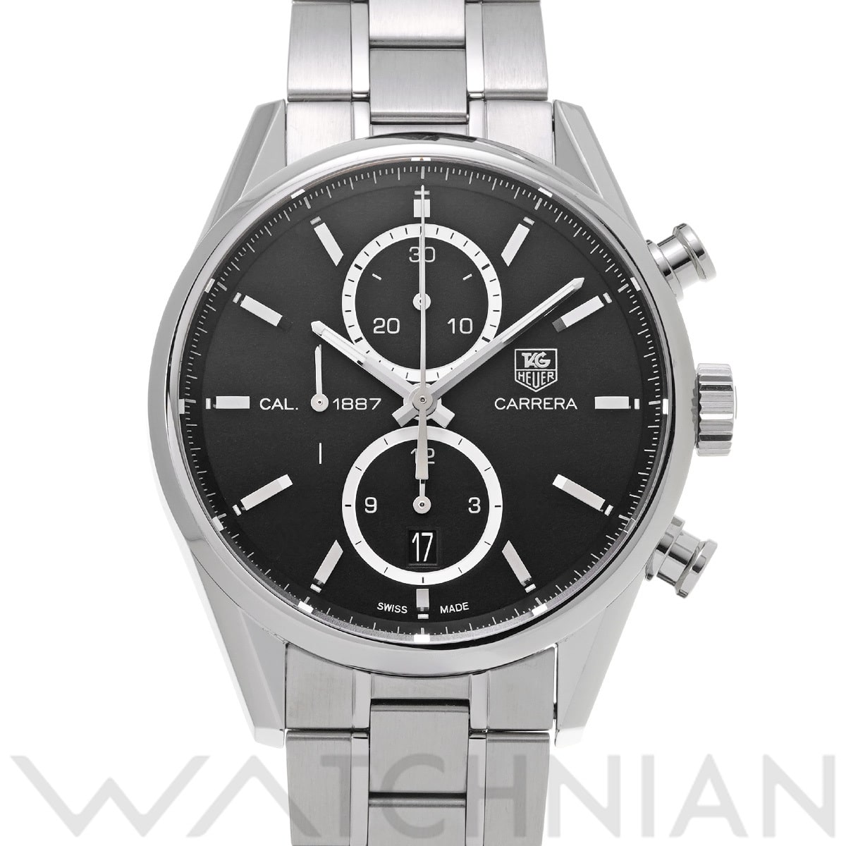 タグ ホイヤー カレラ キャリバー1887 CAR2110.BA0720 ブラック メンズ 時計 【中古】【wristwatch】