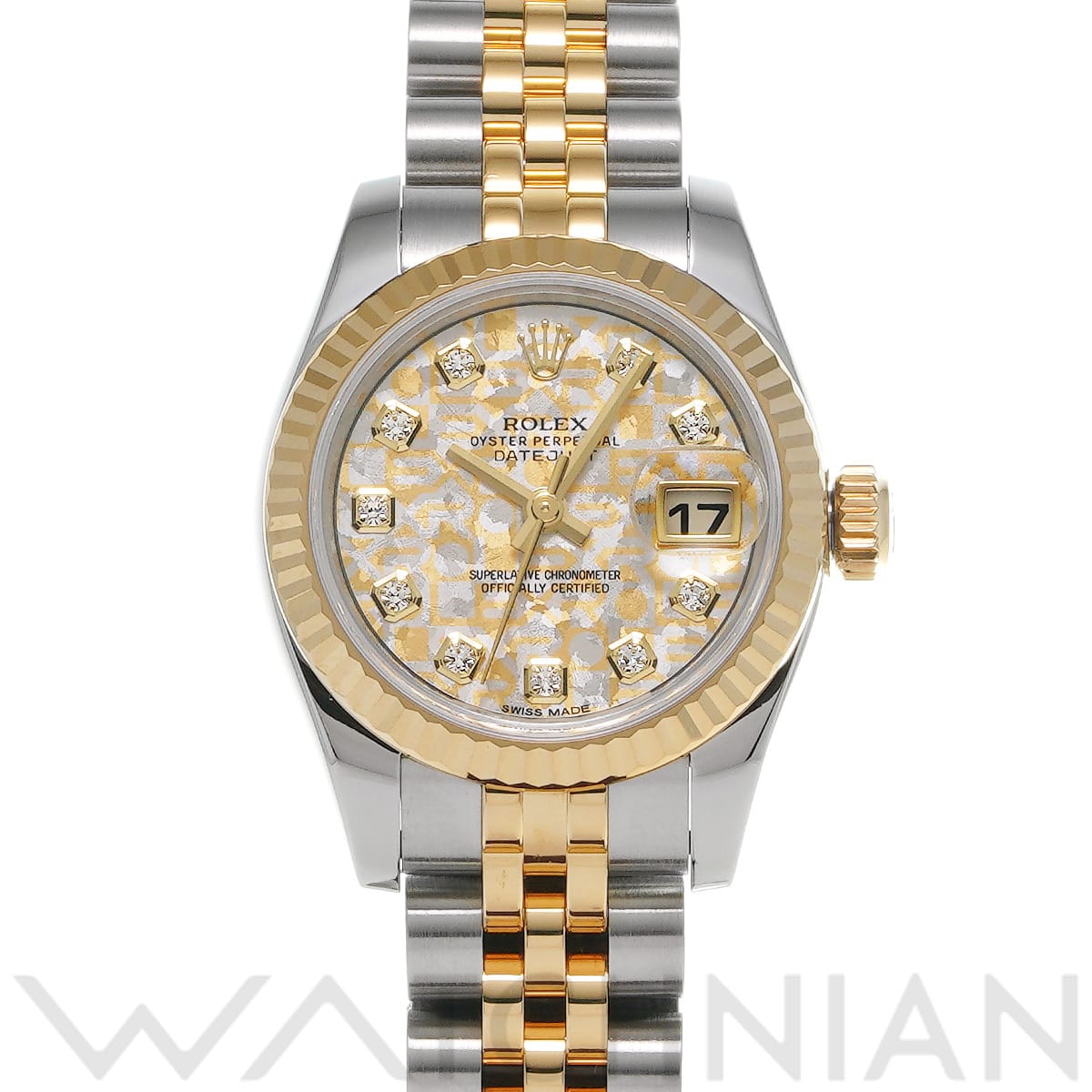 ロレックス レディ デイトジャスト 26 179173G ゴールドクリスタル/ダイヤモンド レディース 時計 【中古】【wristwatch】