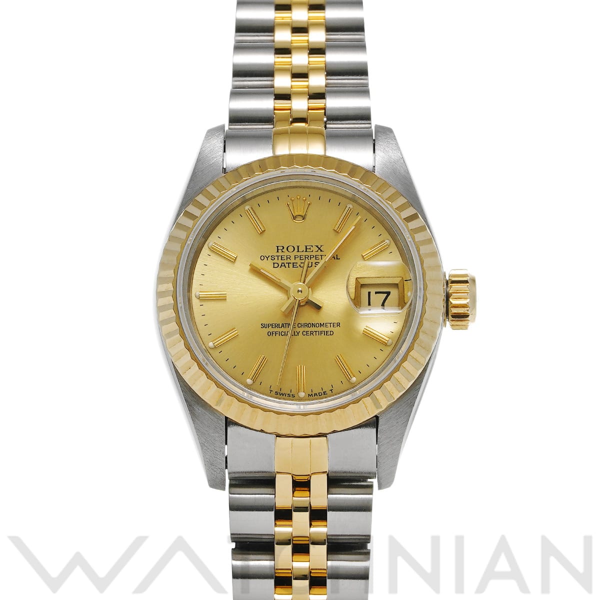 ロレックス デイトジャスト 69173 シャンパン レディース 時計 【中古】【wristwatch】