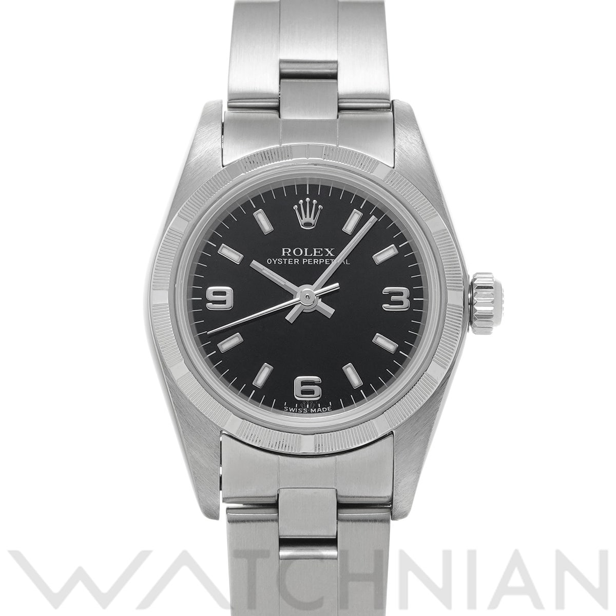 ロレックス オイスターパーペチュアル 76030 ブラック レディース 時計 【中古】【wristwatch】