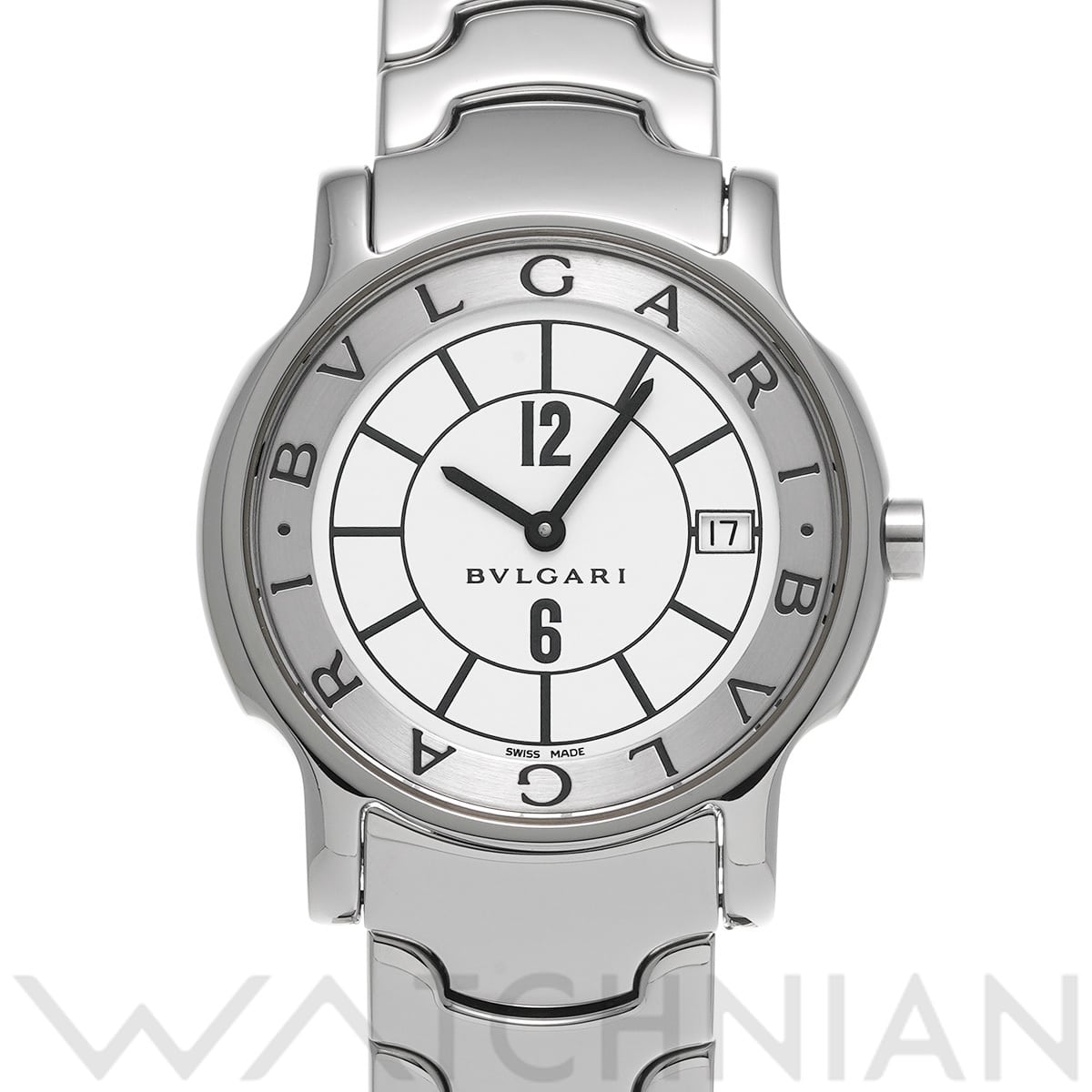 ブルガリ ソロテンポ ST35S ホワイト メンズ 時計 【中古】【wristwatch】