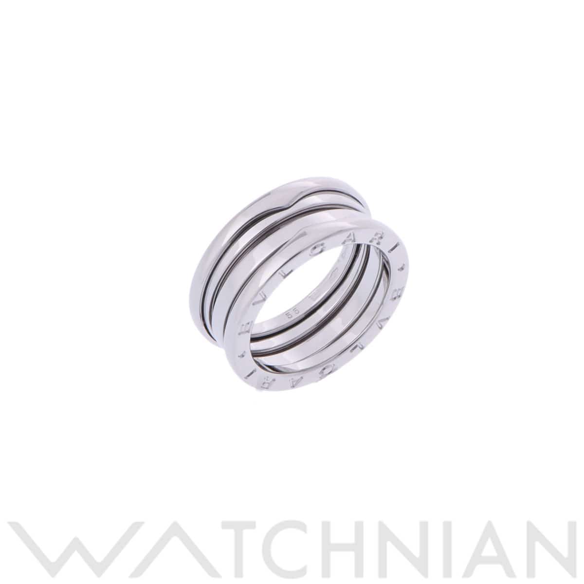 ブルガリ B.ZERO1リング #55 シルバー K18ホワイトゴールド WG レディース ジュエリー 【中古】【jewelry】